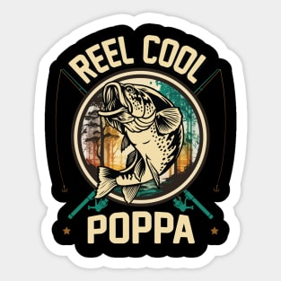 Reel Cool Poppa Fishing Gift Sticker